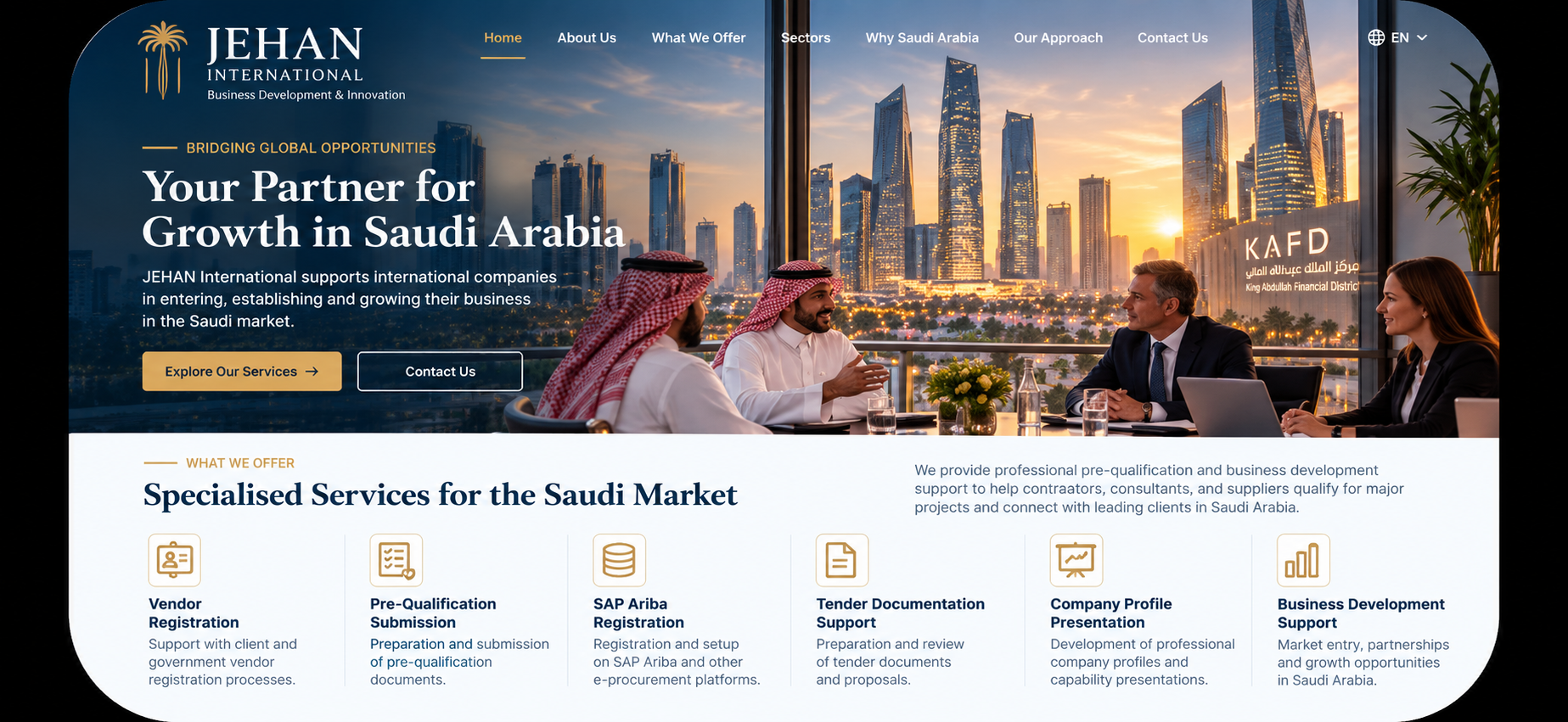 JEHAN International — Saudi and international business meeting with KAFD